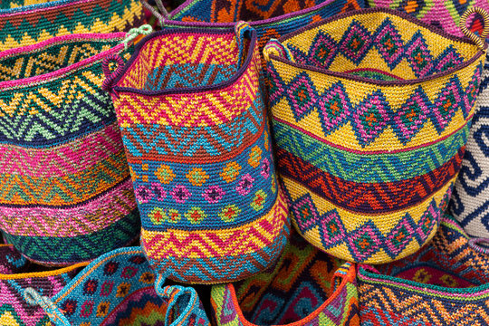 woven baskets in Chichicastenango Guatemala