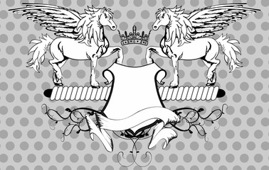 heraldic horse pegasus coat of arms background8