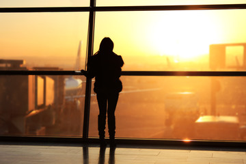 Fototapeta premium Airport interior at morning