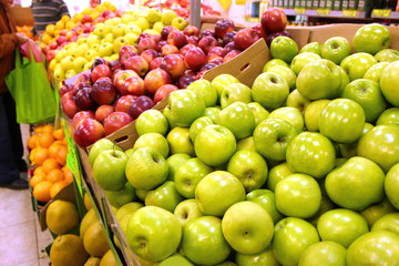 Fruits and vegetables at farmers market