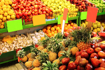 Fruits and vegetables at farmers market