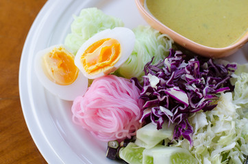 Fermented Rice Flour Noodles /kanom jeen