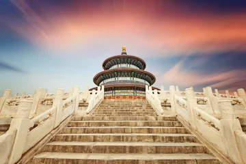 Deurstickers Beijing& 39 s Chinese oude architectuur, oude religieuze plaatsen © snvv