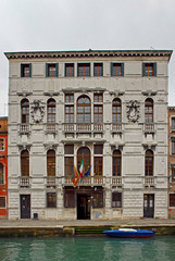 Obraz premium Venice, Italy, building facade in fundament Venier.