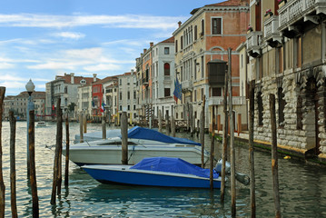 Fototapeta na wymiar Venice, Italy, The grand canal in Cannaregio area.