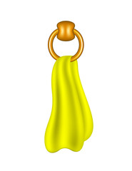 Ring shaped holder with yellow towel