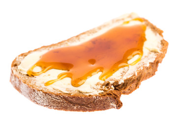 Brot mit Butter und Honig