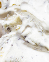 Nahaufnahme von italienischem Eis (Stracciatella)
