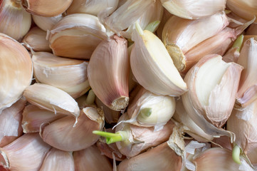 Garlic cloves closeup