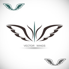 Fototapeta na wymiar Label with wings