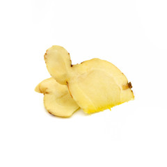 Ginger slice on isolate white background