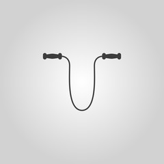 The skipping rope icon. Jumping-rope symbol. Flat