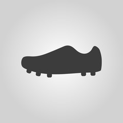 The Football boots icon. Soccer symbol. Flat