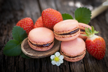 Macarons, Erdbeeren