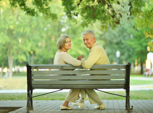 Amusing senior couple