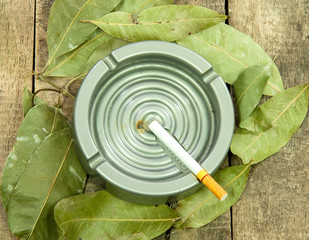 cigarette on an ashtray