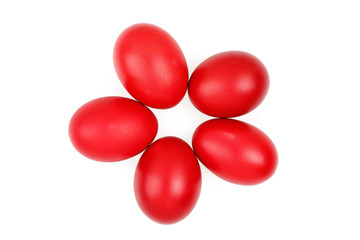 red easter eggs