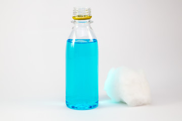 Rubbing Alcohol Ethanol Bottle Isolated On White