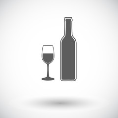 Wine flat icon
