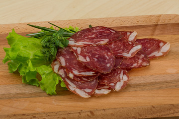 Sliced salami
