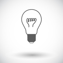 Bulb flat icon.