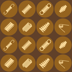 Seamless background with  Springs