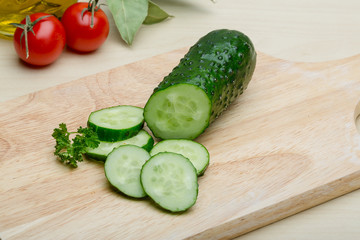 Sliced cucumber