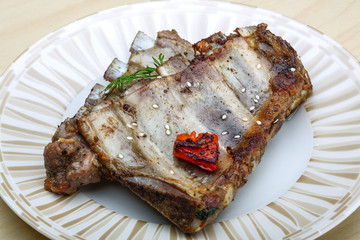 Roasted pork ribs