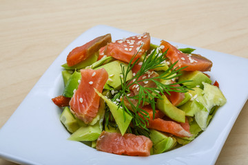 Salmon and avocado salad