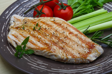 Grilled turkey steak