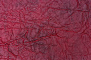 Fototapeta premium Red textures leather grunge background close up