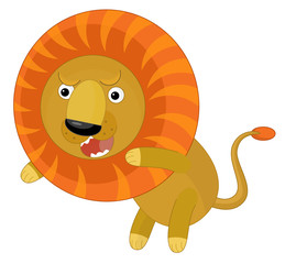 Cartoon lion - isolated - illustration for the children