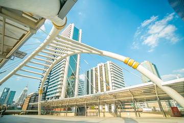 Fototapeta premium Chong Nonsi BTS Station transfer skyline bridge