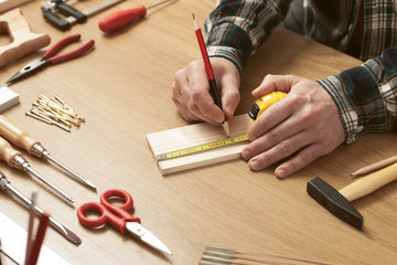 Man working on a DIY project