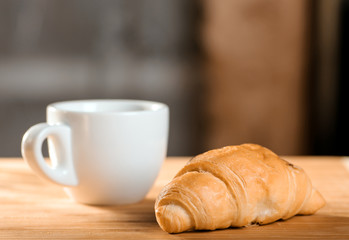 Coffee and a croissant