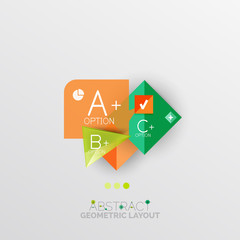 Modern abstract geometric info banner