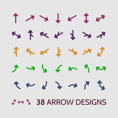 Arrow Sign Icon Set Vector Design