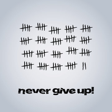 Never Give Up - Vector Design Background