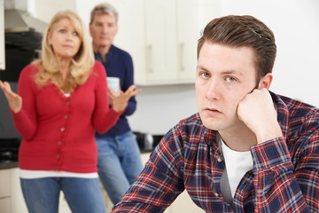 Mature Parents Frustrated With Adult Son Living At Home