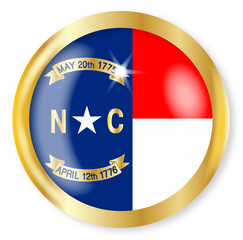 North Carolina  Flag Button