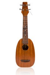 Ukulele music instrument on the white background