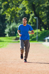 Young man jogging