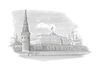 Moscow Kremlin vector
