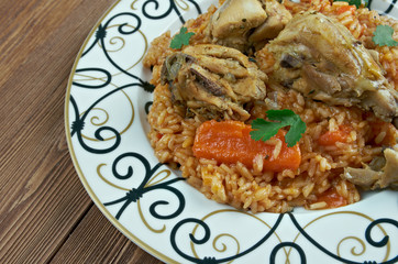 riz gras  poulet
