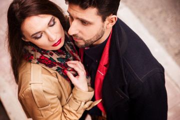 Elegant couple on the street