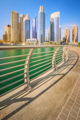 Naklejka premium The beauty panorama of Dubai marina. UAE