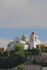 Hill and church. Ancona, Italy