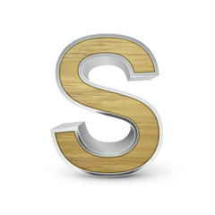 3d attractive wooden alphabet S