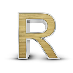 3d attractive wooden alphabet R