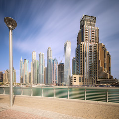 Fototapeta na wymiar The beauty panorama of Dubai marina. UAE